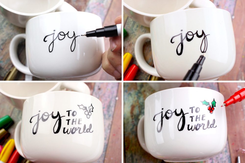 Festive DIY Christmas Mugs That Make Beautiful Gifts For The Holidays