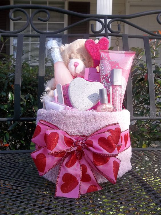 valentine's day spa basket