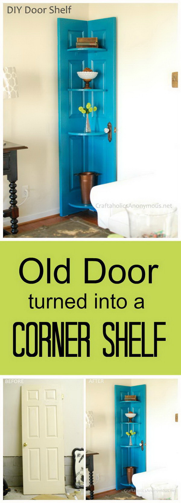 DIY door shelves