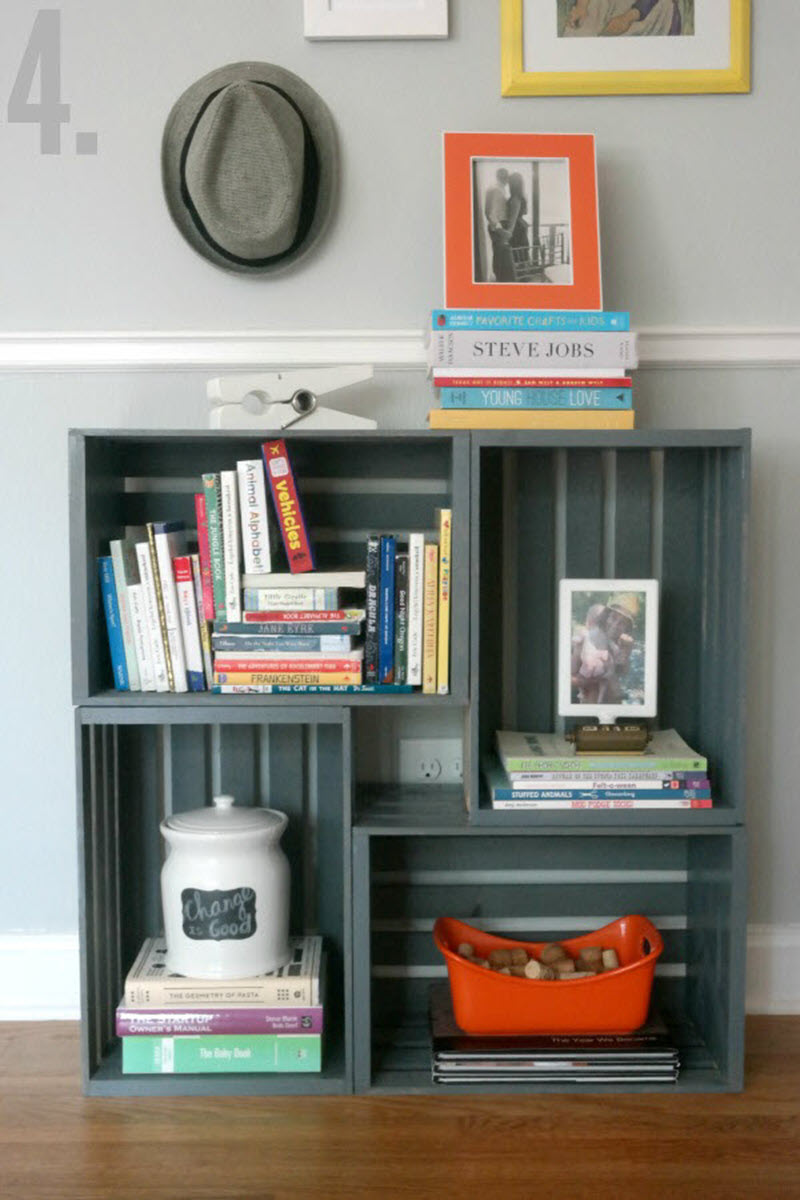 crates shelving unit