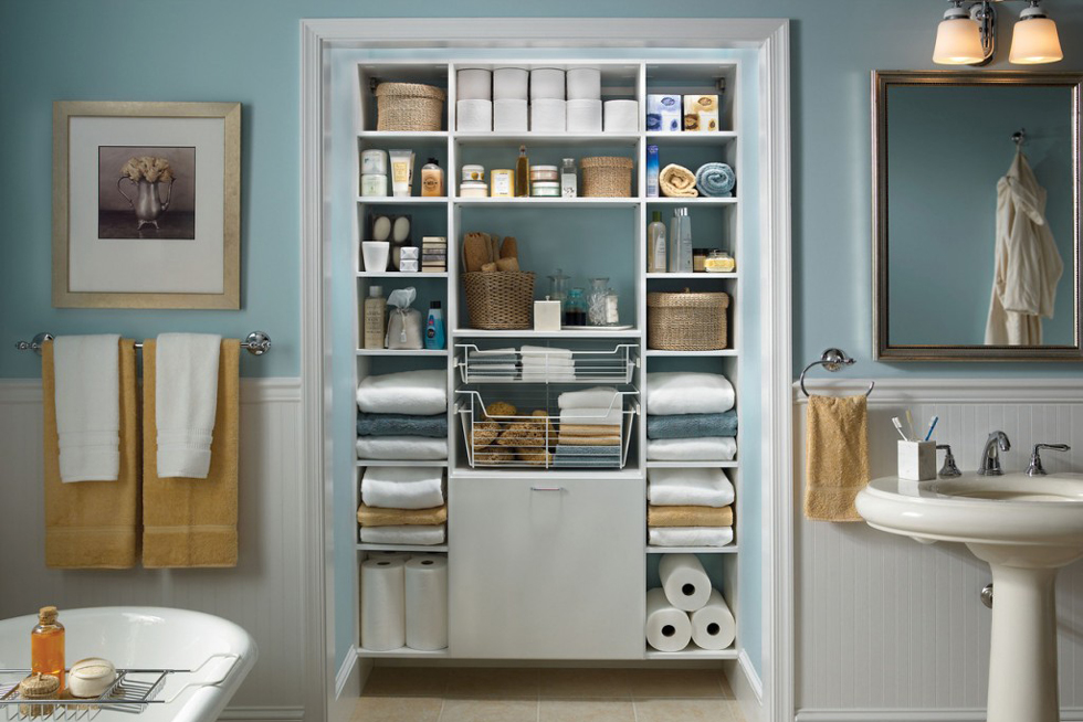 bathroom closet organization ideas