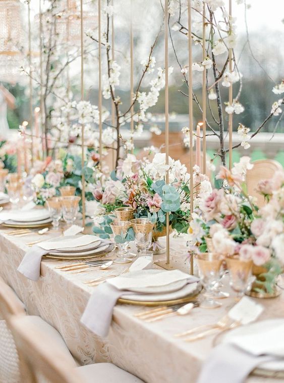 spring wedding table setting