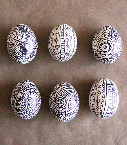 sharpie Easter eggs decoration