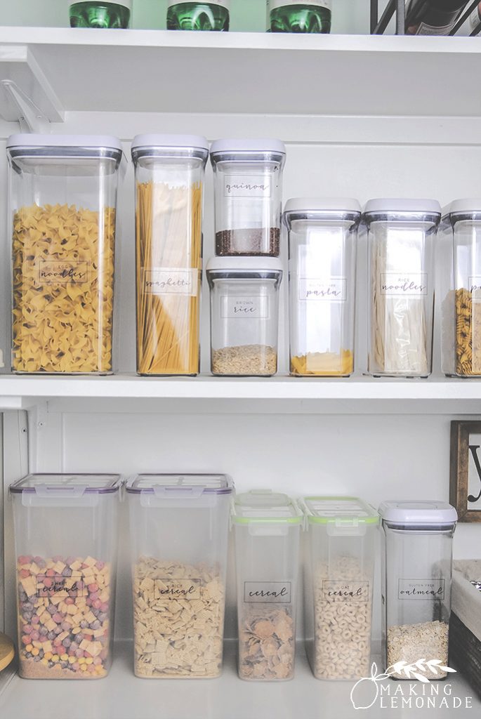 how to organize pasta in pantry