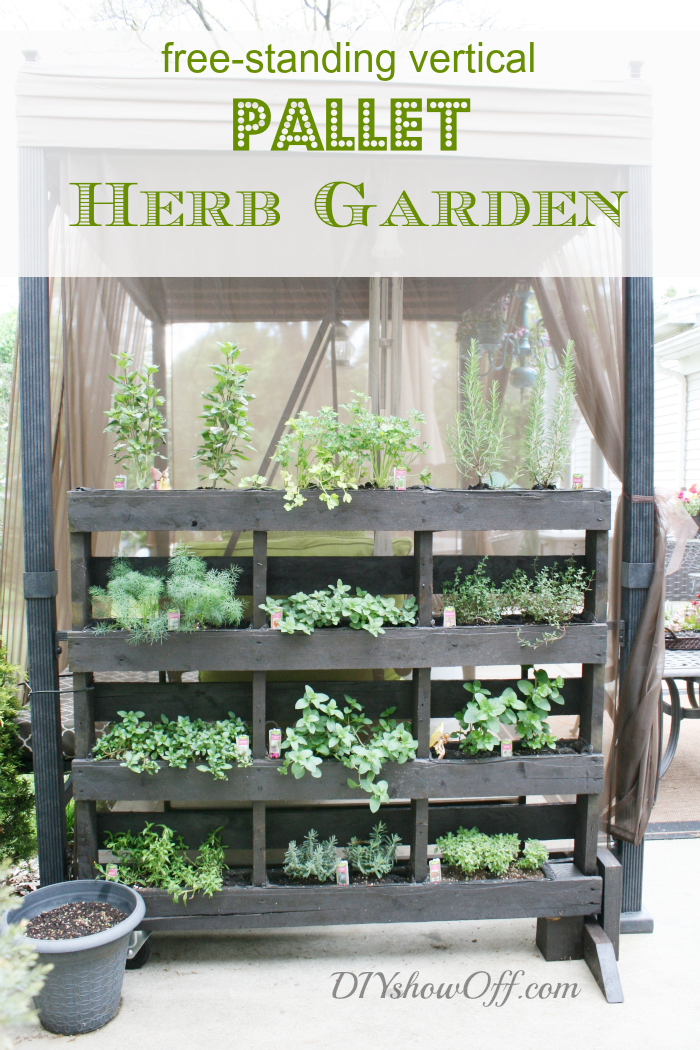 vertical pallet garden