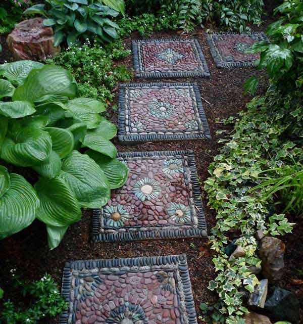 garden stepping stones ideas