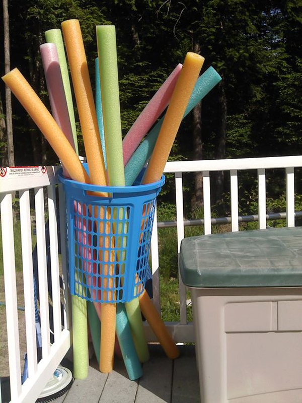 diy pool storage bin