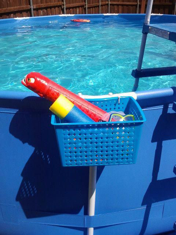 diy pool organizer