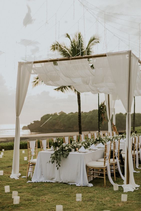 stunning beach wedding setting