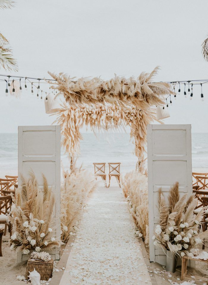beach wedding aisle 