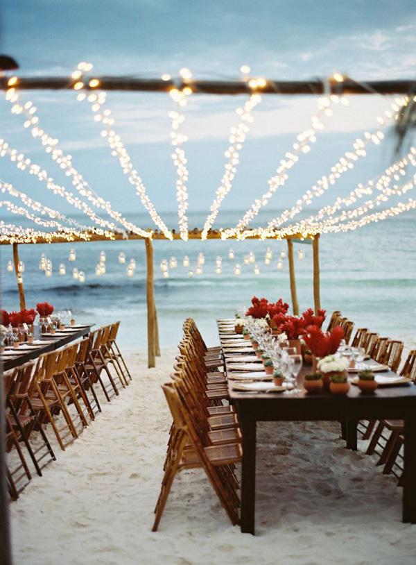 beach wedding setup 