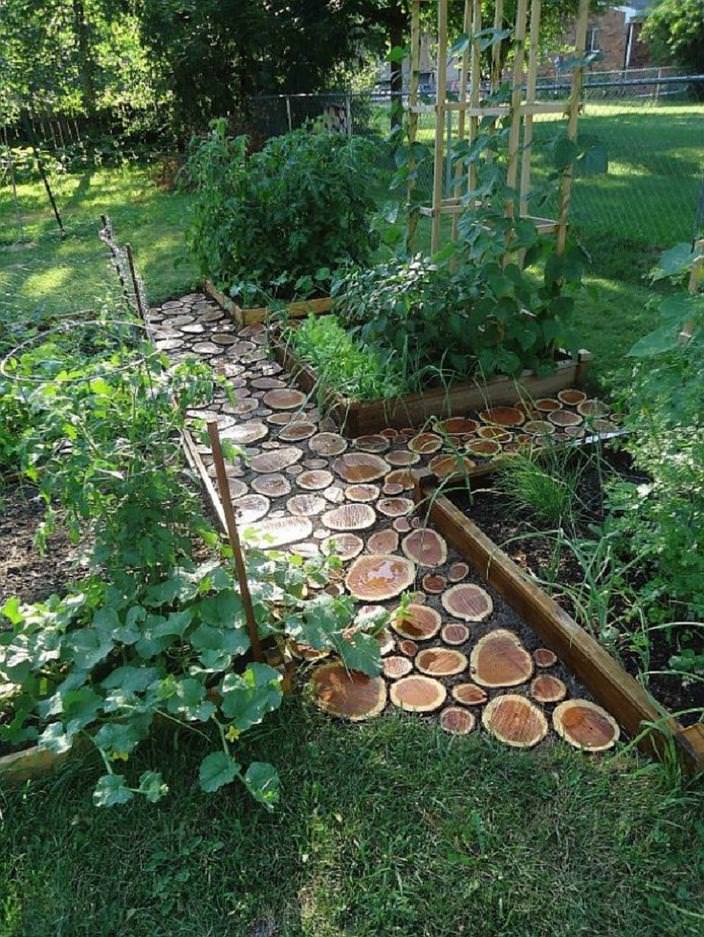 garden log pathway