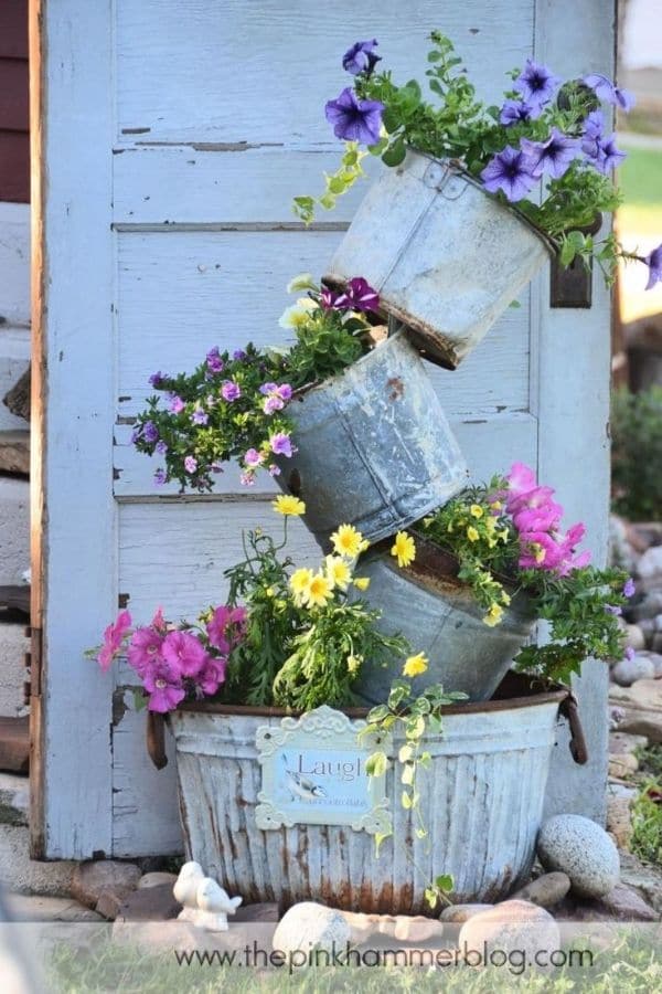 vintage flower pots