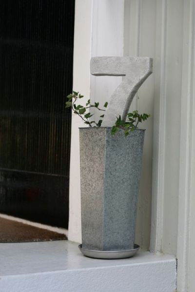 DIY cement house number