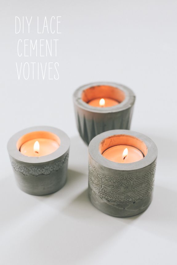 DIY cement candles 