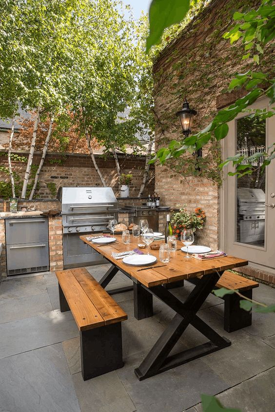 rustic outdoor kitchen