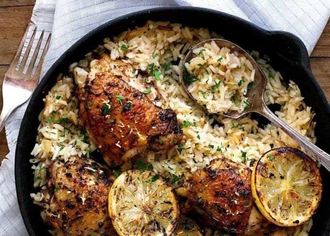 one-pot-greek-chicken-lemon-white-rice