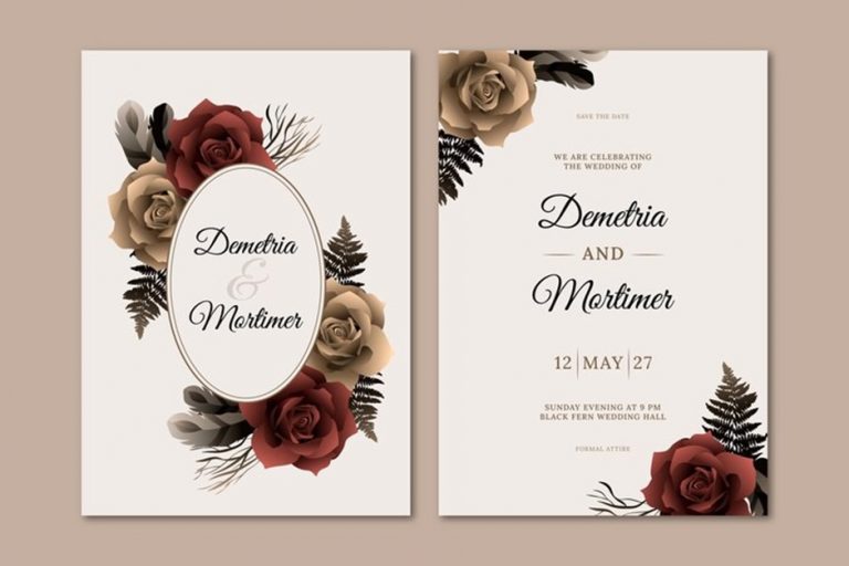 How to Design a Wedding Card: Here’s a Free Template - World inside